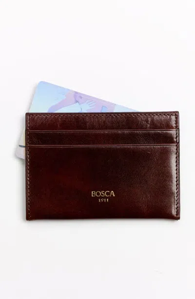 Bosca Old Leather Weekend Wallet In Dark Brown