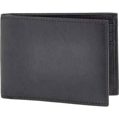 Bosca Small Bifold Wallet In Black