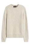 Boss Camel Mezzo Wool & Cashmere Crewneck Sweater In Light Beige