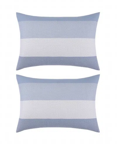 Boss Home Logan Sham Pair, Standard In Blue