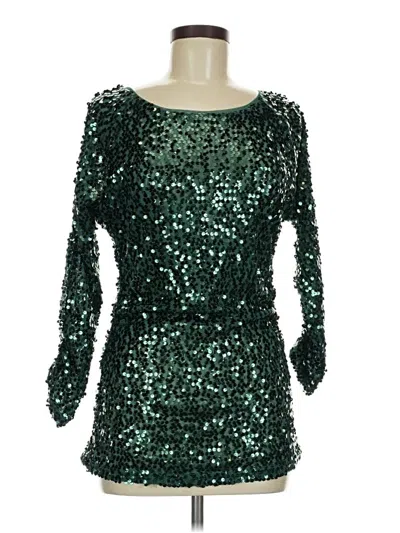 Pre-owned Boston Proper 3/4 Sleeve Top Green Square Neckline Tops
