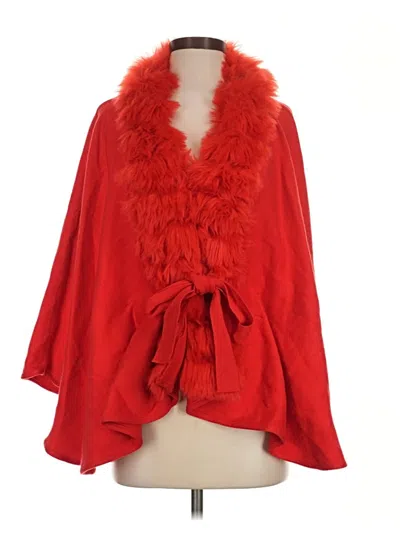 Pre-owned Boston Proper Cardigan Sweater In Red