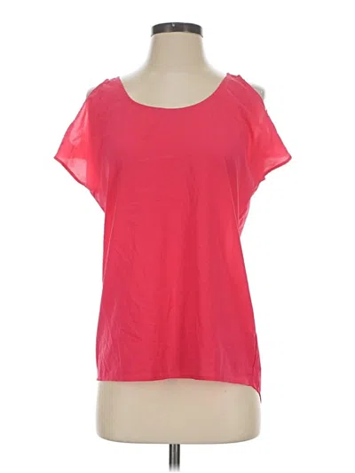 Pre-owned Boston Proper Short Sleeve Top Red Cold Shoulder Neckline Tops