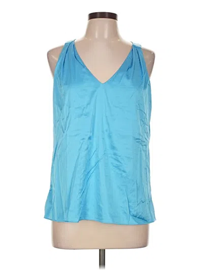 Pre-owned Boston Proper Sleeveless Blouse In Blue