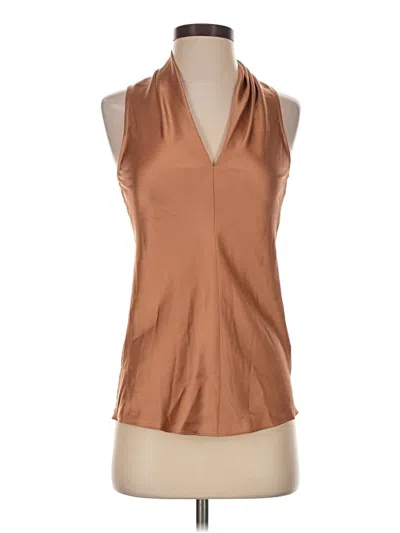 Pre-owned Boston Proper Sleeveless Blouse In Brown