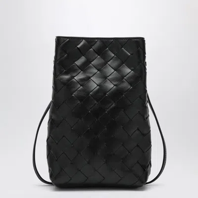 Bottega Veneta Black Pouch In Intrecciato