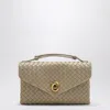 Bottega Veneta Borsa Knot Lock Ecrù In Beige