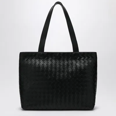 Bottega Veneta Dark Green Small Tote Bag In Intrecciato
