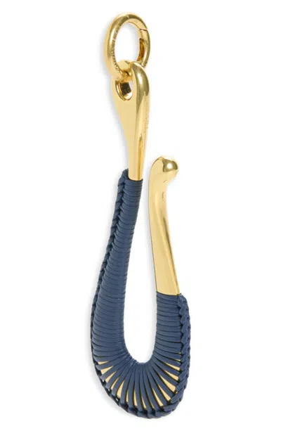 Bottega Veneta Hook Leather Key Ring In Multi
