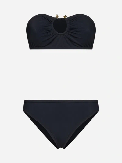 Bottega Veneta Knot Bikini In Black