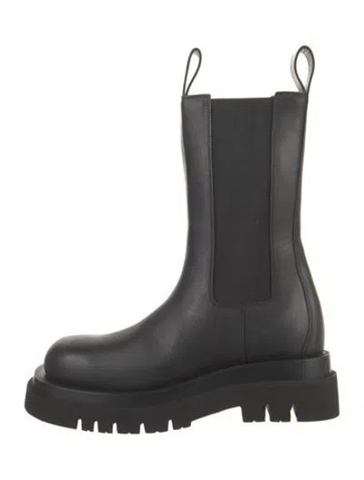 Pre-owned Bottega Veneta Leather Chelsea Boots In Black