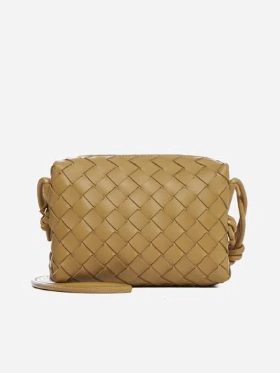 Bottega Veneta Loop Intrecciato Nappa Leather Mini Bag In Almond