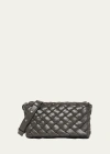 Bottega Veneta Men's Small Rumple Intreccio Leather Crossbody Bag In Light Graphite