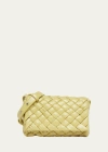 Bottega Veneta Men's Small Rumple Intreccio Leather Crossbody Bag In Neutral