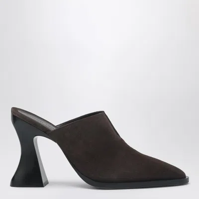 Bottega Veneta Mule Cha-cha In Soft Suede In Brown