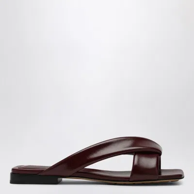 Bottega Veneta Mule Flat Riva Color Barolo In Red