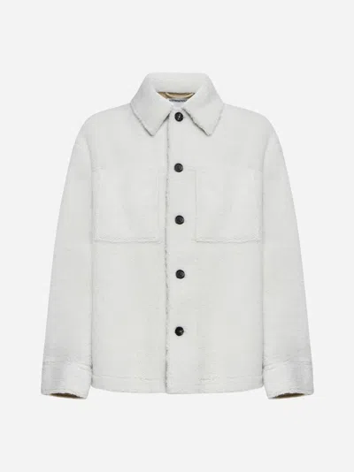 Bottega Veneta Shearling Jacket In Popcorn