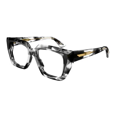 Bottega Veneta Shiny Spotted Acetate Clear Demo Lens Eyeglasses In Multi