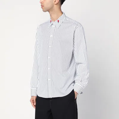 Bottega Veneta White Shirt With Black Stripes In Cotton