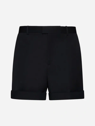 Bottega Veneta Wool Shorts In Black