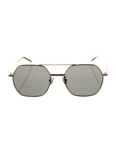 Pre-owned Boucheron Aviator Tinted Sunglasses W/ Tags In Gold