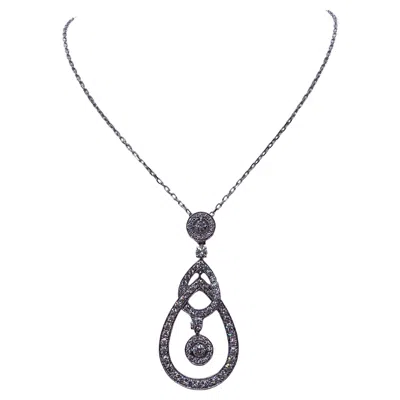Pre-owned Boucheron Serpent Boh�me Full Pav� Diamond Necklace In 18k White Gold
