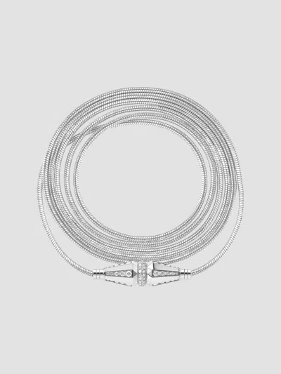 Boucheron Women's Jack De  18k White Gold & Diamond Long Cable Necklace In Diamond White Gold