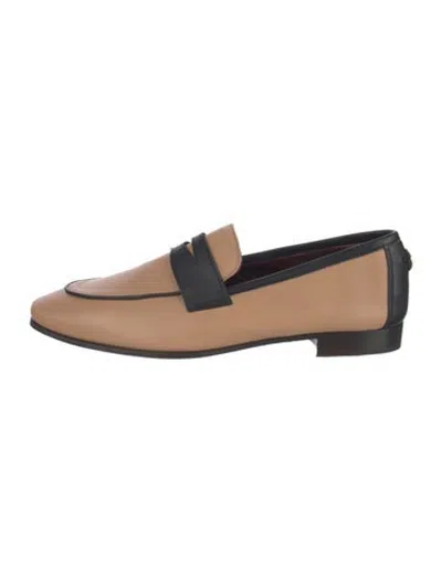 Pre-owned Bougeotte Leather Loafers In Neutrals