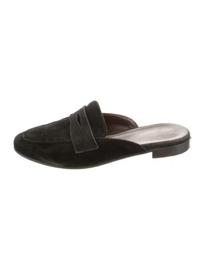 Pre-owned Bougeotte Suede Loafers In Black