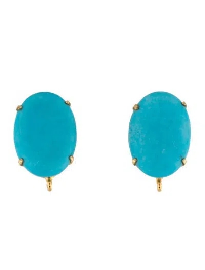 Pre-owned Bounkit Gabriela Clip-on Earrings In Blue