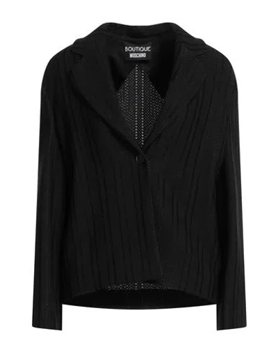 Boutique Moschino Woman Blazer Black Size 6 Viscose, Cotton