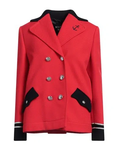 Boutique Moschino Woman Coat Red Size 12 Cotton