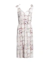 Boutique Moschino Woman Midi Dress Beige Size 10 Cotton