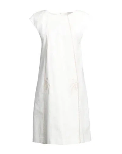 Boutique Moschino Woman Mini Dress Ivory Size 12 Cotton, Elastane In White