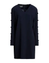 Boutique Moschino Woman Mini Dress Midnight Blue Size 12 Polyester, Elastane, Acetate, Silk