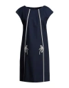 Boutique Moschino Woman Mini Dress Midnight Blue Size 14 Cotton, Elastane