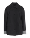Boutique Moschino Woman Overcoat & Trench Coat Black Size 12 Cotton, Elastane, Polyester, Virgin Woo