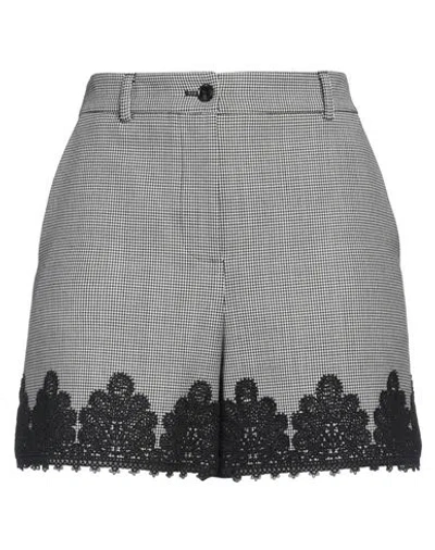 Boutique Moschino Woman Shorts & Bermuda Shorts Black Size 8 Polyester, Virgin Wool, Elastane