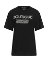 Boutique Moschino Woman T-shirt Black Size 6 Cotton