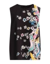 Boutique Moschino Woman Top Black Size 12 Polyester, Elastane