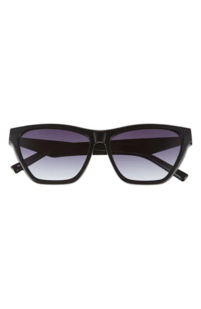 Bp. 57mm Geometric Gradient Cat Eye Sunglasses In Black
