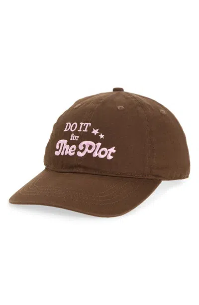 Bp. Embroidered Washed Adjustable Baseball Cap In Brown