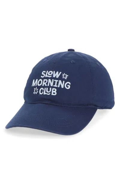 Bp. Embroidered Washed Adjustable Baseball Cap In Blue