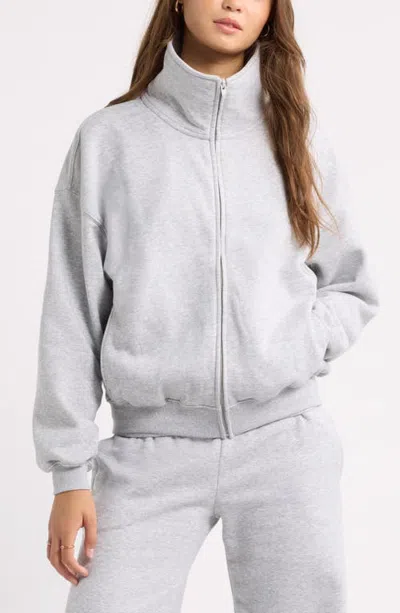 Bp. Everyday Fleece Funnel Neck Zip Sweatshirt In Gray