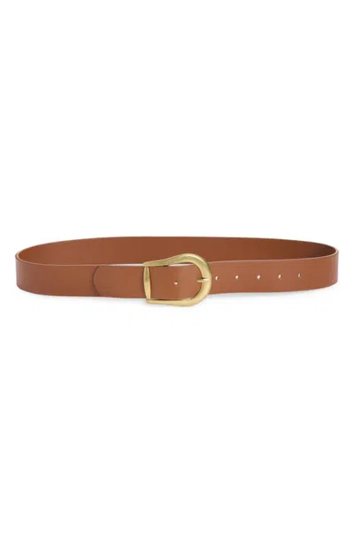 Bp. Faux Leather Belt In Brown