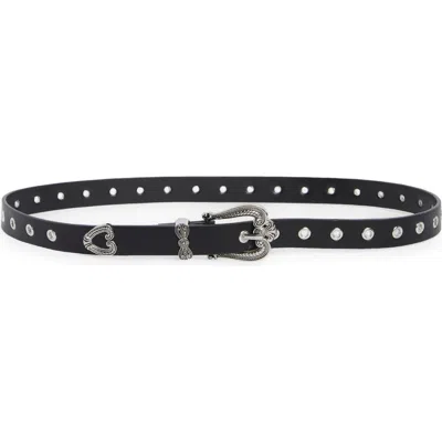 Bp. Faux Leather Grommet Belt In Black