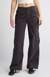 Bp. Hr Wide Leg Cargo Pant In Black Jet