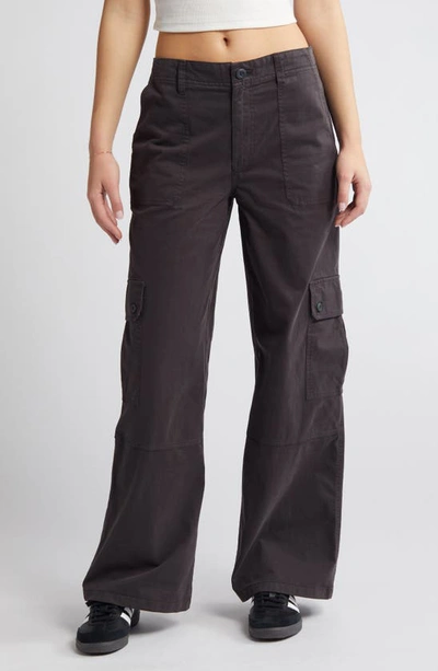 Bp. Hr Wide Leg Cargo Pant In Black Jet