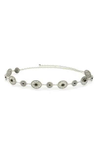 Bp. Metal Stone Belt In Metallic