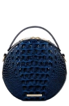 Brahmin Lane Croc Embossed Leather Crossbody Bag In Anchor